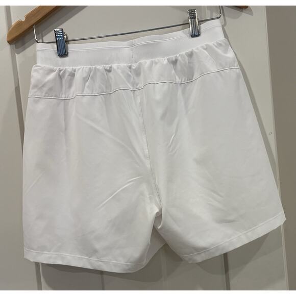 Fabletics Fundamental Shorts Mens Small White Split Hem Drawstring Size Small - Picture 2 of 8